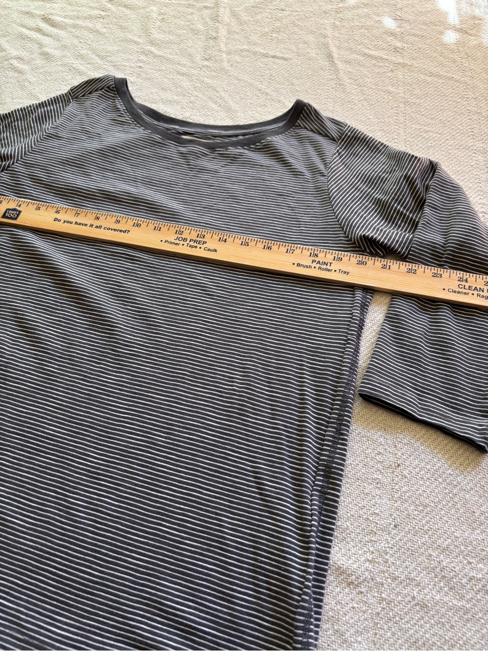 Pact Organic Cotton Striped 3/4 Sleeve Top Size L - Picture 8 of 11